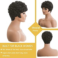 Docute Short Pixie Cut Wig For Black Women Short Afro Natural Black Pixie Wigs Short Pixie Wig Short Pixie Wigs For Black Women