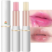 Bingbrush 2 Pcs Peaches Color Changing Lipstick Lip Balm Long Lasting Labiales Lip Gloss Tinted Magic Lip Stain Makeup Moistur