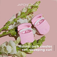 Japonesque Travel Eyelash Curler Pink Pack Of 2 Plastic Eyelash Curlers For Travel Makeup Comes With Bonus Replacement Las