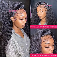 Tenacoo 24 Inch Deep Wave Lace Front Wigs Human Hair 13X4 Deep Wave Wig Transparent Lace Deep Wave Frontal Wig Pre Plucked With