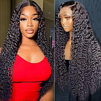 Lace Front Wigs Human Hair 13X4 Deep Wave Lace Front Wigs Human Hair Pre Plucked 22 Inch Deep Wave Lace Frontal Human Hair Wigs