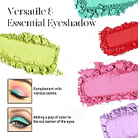 Bepholan Single Matte Teal Blue Eyeshadow Palette Light Baby Blue Green Eyeshadow For Mermaid Makeup Eyelinerteal Drea