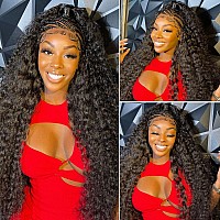 Curly Lace Front Wig Human Hair 28Inch 13X4 Transparent Deep Wave Lace Front Wigs Human Hair Glueless Frontal Wigs Human Hair F