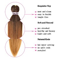 Liang Dian Prestretched Braiding Hair 28 Inch 8 Packs Hot Water Setting Synthetic Hair Crochet Braiding Hair Extension 1B302