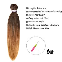 Liang Dian Prestretched Braiding Hair 28 Inch 8 Packs Hot Water Setting Synthetic Hair Crochet Braiding Hair Extension 1B302