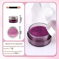 Laza Chrome Nail Powder Mirror Effect Metallic Dust Holographic Glitter Glazed Manicure Decoration Reflective Pigment For Diy Ge