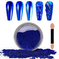 Laza Chrome Nail Powder Mirror Effect Metallic Dust Holographic Glitter Glazed Manicure Decoration Reflective Pigment For Diy Ge