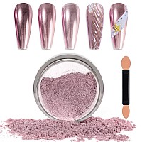 Laza Chrome Nail Powder Mirror Effect Metallic Dust Holographic Glitter Glazed Manicure Decoration Reflective Pigment For Diy Ge