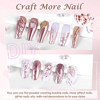 Laza Chrome Nail Powder Mirror Effect Metallic Dust Holographic Glitter Glazed Manicure Decoration Reflective Pigment For Diy Ge