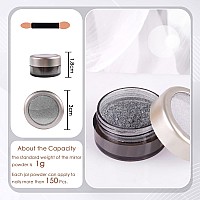 Laza Chrome Nail Powder Mirror Effect Metallic Dust Holographic Glitter Glazed Manicure Decoration Reflective Pigment For Diy Ge