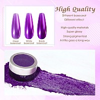 Laza Chrome Nail Powder Mirror Effect Metallic Dust Holographic Glitter Glazed Manicure Decoration Reflective Pigment For Diy Ge