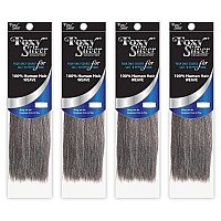 Foxy Silver Weave Hh Yaki Straight 08 Inch 4 Packs 100 Human Hair Weave In 51