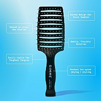 Gimme Beauty Vented Hair Brush Damagefree Detangling Hair Brush With Ergonomic Handle Hair Static Control Heat Resistant