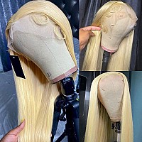 Jubotin 613 Straight Lace Front Wig Human Hair Hd Lace Honey Blonde Lace Front Wigs 180 Density Glueless 613 Wigs Human Hair Pr