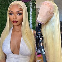 Jubotin 613 Straight Lace Front Wig Human Hair Hd Lace Honey Blonde Lace Front Wigs Human Hair 180 Density Glueless 613 Wigs Hu