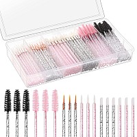 270 Pcs Crystal Disposable Makeup Applicators Kit Makeup Artist Must Haves Tools 100 Mascara Wands 100 Lipstick Applicators 70