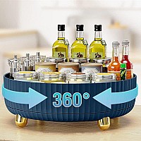 Makeup Perfume Organizer 360 Rotating Skincare Organizer Vanity Tray Spinning Cosmetics Organizer For Dresser Vanity Bathro