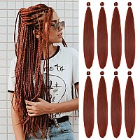 Pre Stretched Braiding Hair 30 Inch 8 Packs Professional Soft Yaki Braiding Hair For Braids Hot Water Setting Synthetic Crochet