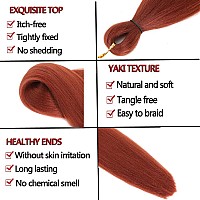 Pre Stretched Braiding Hair 30 Inch 8 Packs Professional Soft Yaki Braiding Hair For Braids Hot Water Setting Synthetic Crochet