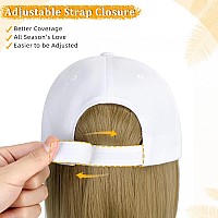 Lansigreen Baseball Cap With Hair Extensions Hat Wig Adjustable Hat Attached Short Straight 14 Synthetic Hairpiece For Women A