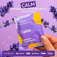 Fomin Travel Deodorant Wipes 50 Count Calming Lavender And Chamomile Ph Balanced Hypoallergenic Mini Deodorant Wipes For