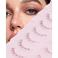 Jiocolor Lashes Bottom Lashes Strip Natural Bottom Eyelashes Wispy Under False Lashes Lower Lashes Extension Clear Band Mink Las