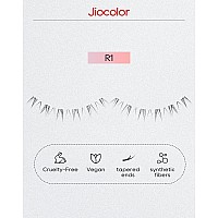 Jiocolor Lashes Bottom Lashes Strip Natural Bottom Eyelashes Wispy Under False Lashes Lower Lashes Extension Clear Band Mink Las