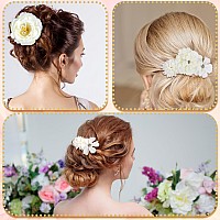 Bbto 21 Pieces Flower Hair Clip Rose Hair Clips Hair Barrettes For Women Flower Hair Accessories Boho Bride Claw Clip Hairpin Br