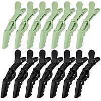 Ondder 14 Pack Alligator Hair Clips For Styling And Sectioning Larger Salon Pro Barber Clips For Hair Coloring Cutting And S