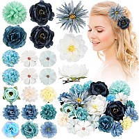 Bbto 21 Pieces Flower Hair Clip Rose Hair Clips Hair Barrettes For Women Flower Hair Accessories Boho Bride Claw Clip Hairpin Br