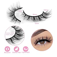 Outopen False Eyelashes Natural Look Short Lashes Cat Eye Wispy Faux Mink Lashes Soft 3D Fake Eye Lashes 10 Pairs Packcat Eye