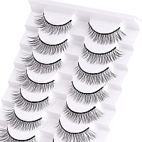 Outopen 3D Mink Lashes Natural Wispy False Eyelashes 15Mm Long Eye Lashes Eye Makeup Toolsnatural 513Mm