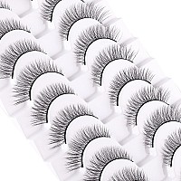 Outopen 3D Mink Lashes Natural Wispy False Eyelashes 15Mm Long Eye Lashes Eye Makeup Toolsnatural 513Mm