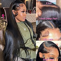 34 Inch Lace Front Wig Human Hair 13X6 Hd Lace Front Wigs Human Hair Straight Lace Front Wigs Human Hair 13X6 Frontal Wig 150 D