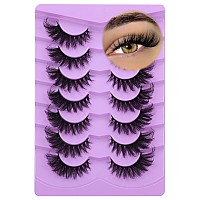 Alice Lashes Dramatic Eyelashes Fox Eye Lashes Mink Fluffy False Lashes Cat Eye Long Wispy Fake Eyelashes Curl Volume Strip Lash