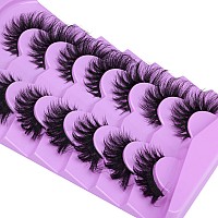 Alice Lashes Dramatic Eyelashes Fox Eye Lashes Mink Fluffy False Lashes Cat Eye Long Wispy Fake Eyelashes Curl Volume Strip Lash