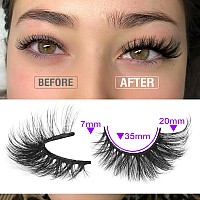 Alice Lashes Dramatic Eyelashes Fox Eye Lashes Mink Fluffy False Lashes Cat Eye Long Wispy Fake Eyelashes Curl Volume Strip Lash