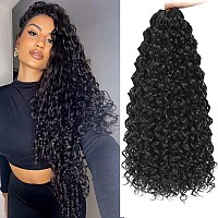 Gogo Curl Crochet Hair 18 Inch 7 Packs Long Curly Crochet Hair For Blcak Women Beach Curl Crochet Hair Deep Wave Crochet Hai