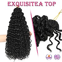 Gogo Curl Crochet Hair 18 Inch 7 Packs Long Curly Crochet Hair For Blcak Women Beach Curl Crochet Hair Deep Wave Crochet Hai