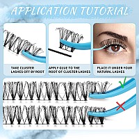 Lash Clusters 70 Pcs Cluster Lashes Eyelash Clusters Diy Cluster Eyelash Extensions Individual Lashes Thin Band Softhumidd1