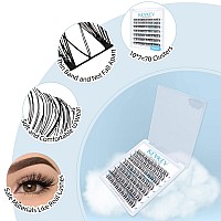 Lash Clusters 70 Pcs Cluster Lashes Eyelash Clusters Diy Cluster Eyelash Extensions Individual Lashes Thin Band Softhumidc8