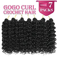 Gogo Curl Crochet Hair 14 Inch 7 Packs Short Curly Crochet Hair For Blcak Women Beach Curl Crochet Hair Deep Wave Crochet Ha