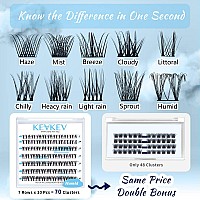 Lash Clusters 70 Pcs Cluster Lashes Eyelash Clusters Diy Cluster Eyelash Extensions Individual Lashes Thin Band Softhumidd1