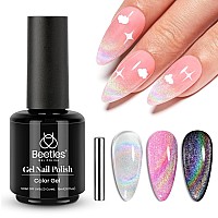 Beetles Cat Eye Gel Nail Polish 15Ml Rainbow Holographic 9D Cat Eye Gel Polish With Magnet Stick Soak Off U V Led Nail Lamp Shim