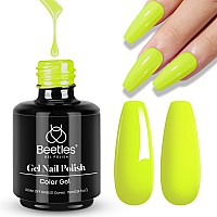 Beetles Gel Polish 1Pcs 15Ml Bright Neon Lemon Green Gel Nail Polish Yellow Gel Soak Off Uv Led Nail Polish Diy Manicure Gifts F