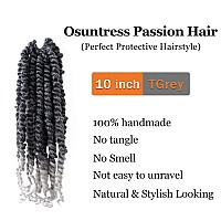 Passion Twist Hair 10 Inch 7 Packs Pretwisted Short Passion Crochet Twist Hair Prelooped Crochet Passion Twist Soft Braids Tg