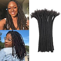 Dreadlock Extensions Human Hair 10 Inches 10 Strands 06Cm Width Handmade Permanent Loc Extensions For Women Men Can Be Dyedcu