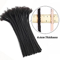 Dreadlock Extensions Human Hair 10 Inches 10 Strands 06Cm Width Handmade Permanent Loc Extensions For Women Men Can Be Dyedcu