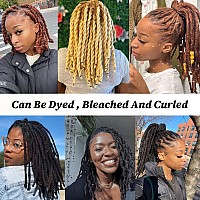 Dreadlock Extensions Human Hair 10 Inches 10 Strands 06Cm Width Handmade Permanent Loc Extensions For Women Men Can Be Dyedcu