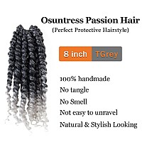 Passion Twist Hair 8 Inch 7 Packs Pretwisted Short Passion Crochet Twist Hair Prelooped Crochet Passion Twist Soft Braids Tgr